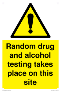 Random drug and alcohol testing takes place on this site